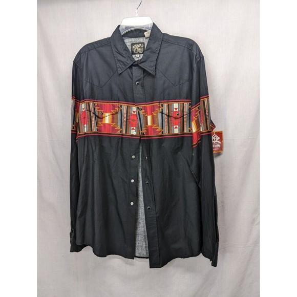 ROPER VINTAGE WEAR THE WEST MEN’S AZTEC PRINT /BLACK SHIRT SIZE LARGE - Picture 1 of 8